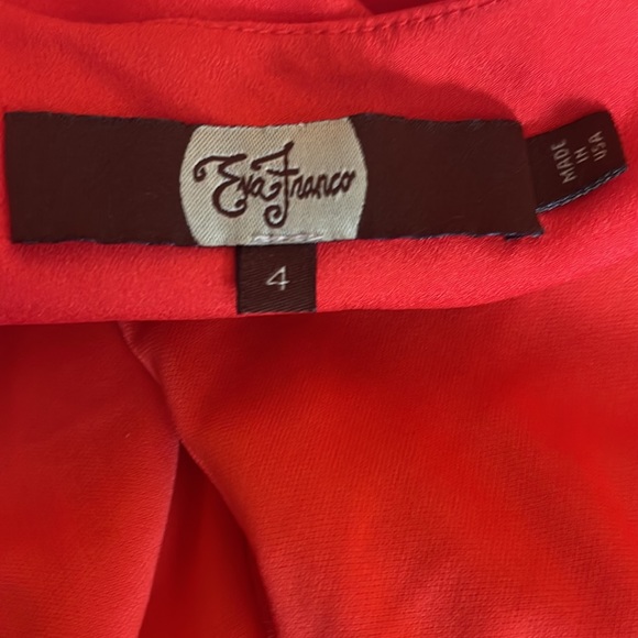 Eva Franco Anthropologie Spicy Orange Sleevesless Dress - Picture 9 of 11